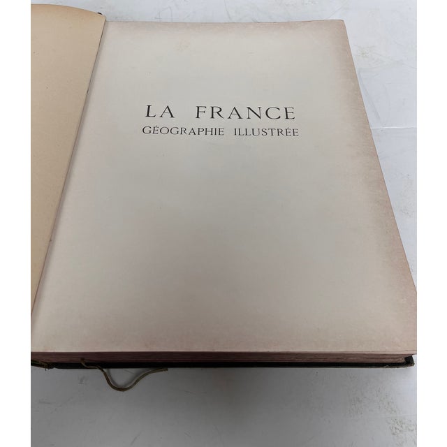 Antique French Illustrated Leather Bound Geography Book For Sale - Image 9 of 16