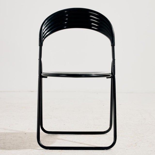 Vintage Italian Folding Chair in Metal, 1980s For Sale - Image 6 of 17