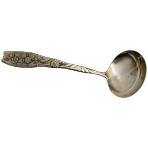 Sterling Silver Ladle With Floral Design