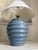 1980s 1980s Sculptural Beehive Slate Blue Table Lamps - a Pair For Sale - Image 5 of 5
