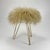 Mid-Century Modern Brass Tripod Hairpin Legged Lambswool Fur Stool, 1970s, in Very Good conditions. Designed 1970 to 1979