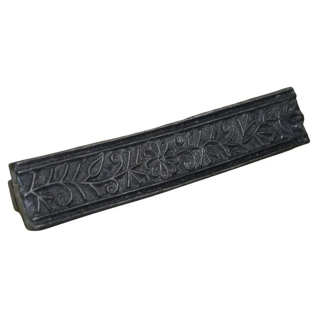 Antique Hand Carved Floral Boarder Printing Block for Wallpaper For Sale - Image 12 of 12