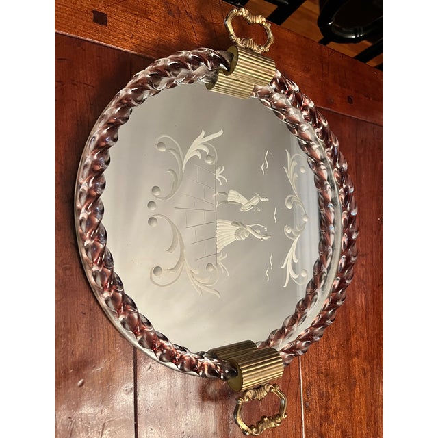 1940s Venetian Murano Style Dresser Tray For Sale In Saint Louis - Image 6 of 8