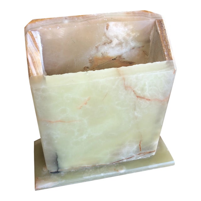 1940s Marble Desk Accessory Holder For Sale