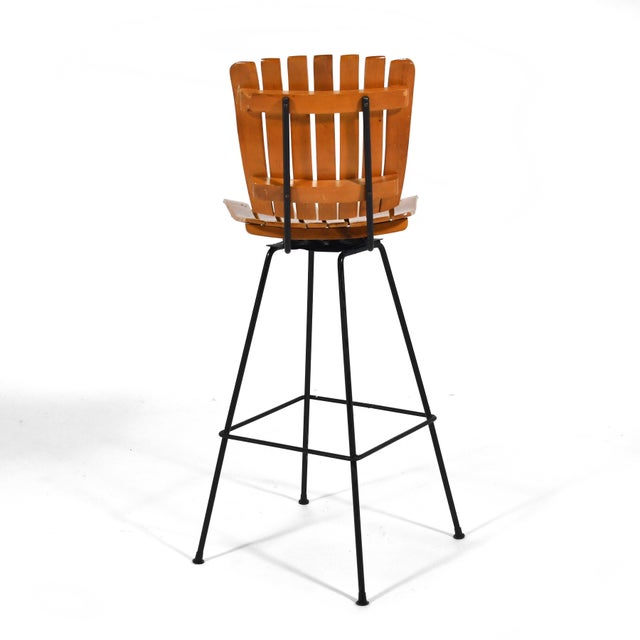 Arthur Umanoff Bar Stools Set of Four For Sale - Image 9 of 10