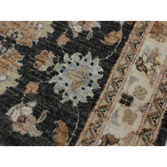 1990s 1990s Boho Chic Gray/Ivory Hand-Knotted Wool Rug - 2′8″ × 8′1″ For Sale - Image 5 of 8
