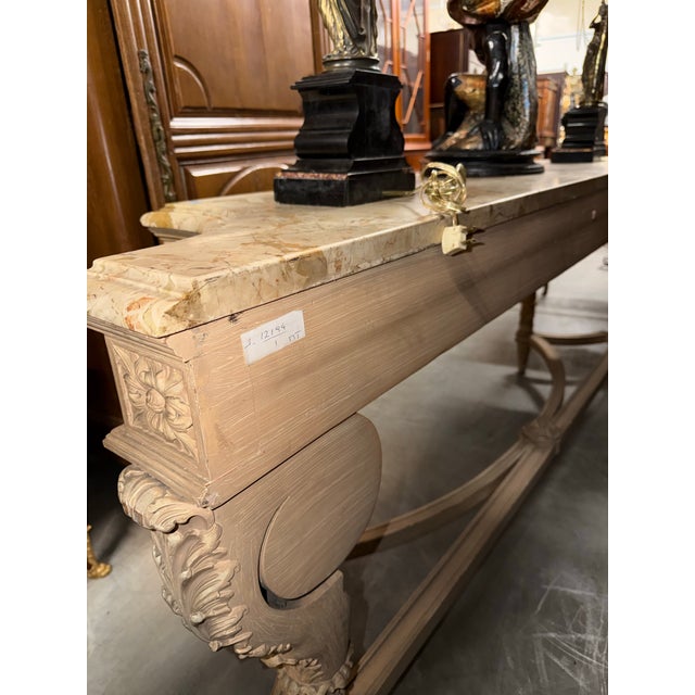 Signed Maison Jansen Marble Top Directoire Console Table With Certification For Sale - Image 17 of 17