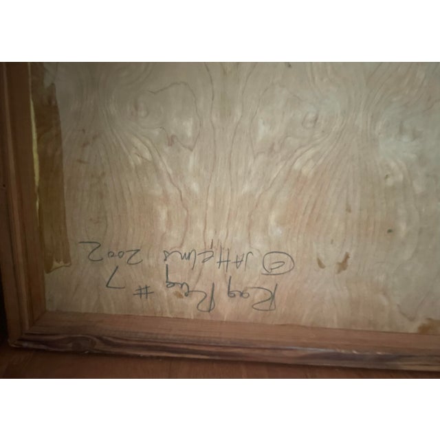 2000 - 2009 Pair of Unique, Original Rag Rug Paintings on Wood by Artist Julian Helms of Selma, Alabama For Sale - Image 5 of 8