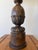Vintage Monumental Carved Wood Table Lamp With Original Drum Shade For Sale - Image 4 of 7