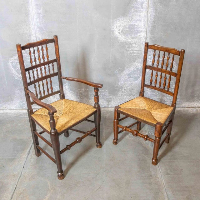 Lancashire Spindle Back Chairs, Set of 10 For Sale - Image 5 of 7
