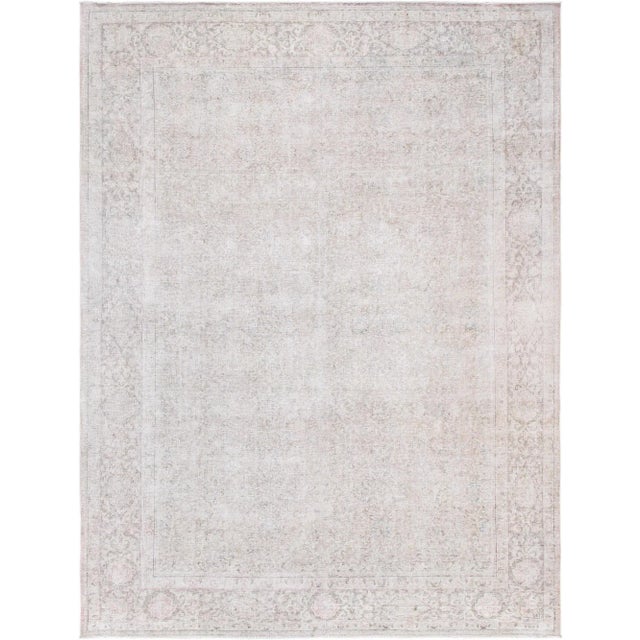 Vintage Overdye Beige/Mocha Rug, 9' 0" X 12' 2" For Sale - Image 4 of 4