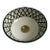 Handcrafted Ceramic Green Vessel Sink Basin, Brass Drain For Sale