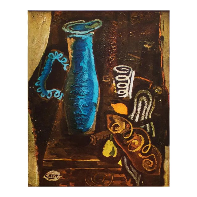 1940s After Georges Braque "The Blue Vase", First Edition Period Swiss Offset Lithograph For Sale