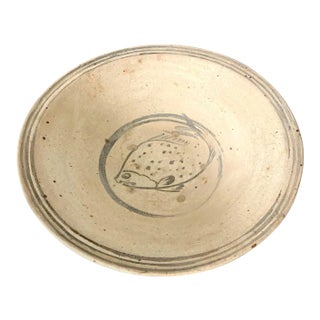 Antique Southeast Asian Ceramic Fish Bowl Thailand Sukhothai Period For Sale