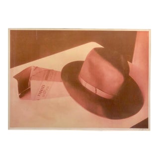 David Aschkenas Large Vintage Photograph Polaroid Transfer Photo Print Borsalino Hat Signed 1996, 1996 For Sale