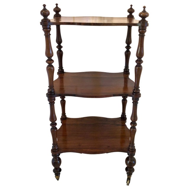 Antique Victorian Freestanding Rosewood Whatnot For Sale - Image 13 of 13
