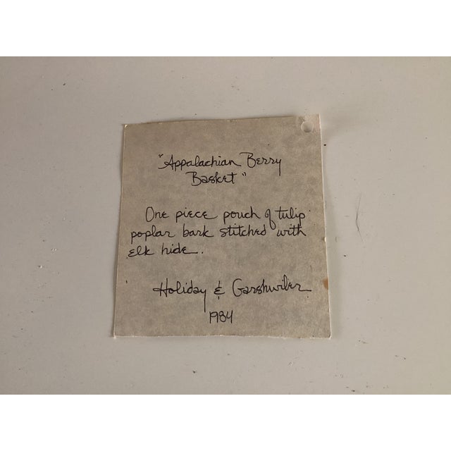 Appalachian Berry Basket - Made by Holiday and Garshwiler in 1984 For Sale - Image 13 of 14