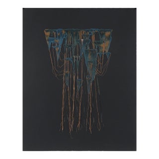 Dripping Kimono With Copper Colored Threads by Patricia A. Pearce For Sale