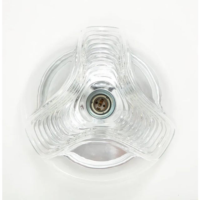 Extra Large 1970's Peill & Putzler Wave Lights / Sconces - a Pair For Sale - Image 9 of 11