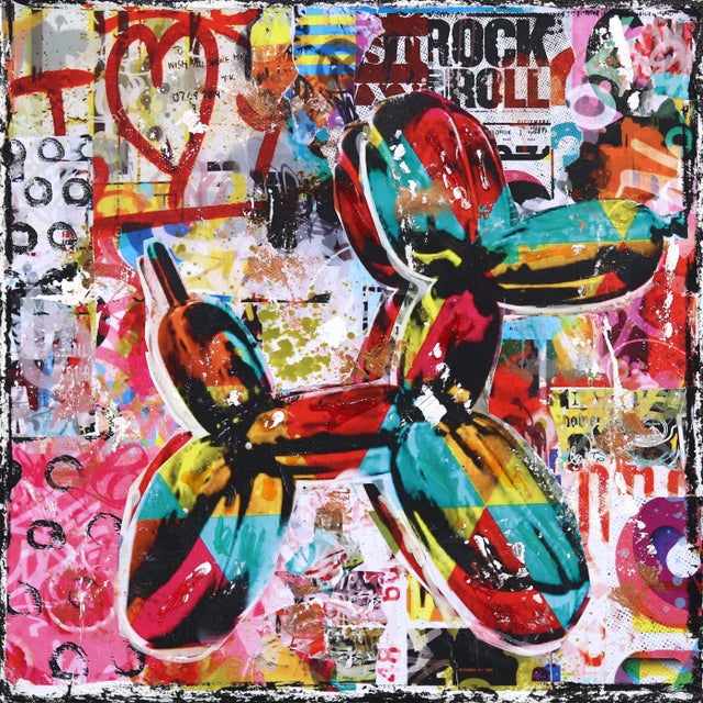 "Aquamarine Balloon Dog" Original Artwork by Marion Duschletta For Sale - Image 9 of 9