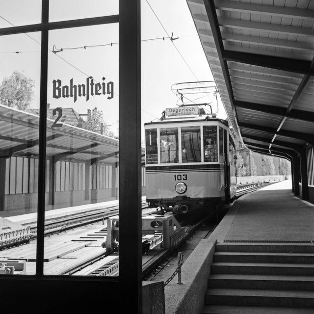 1930s Train to Degerloch Waiting at Platform, Stuttgart Germany, 1935 For Sale - Image 5 of 5