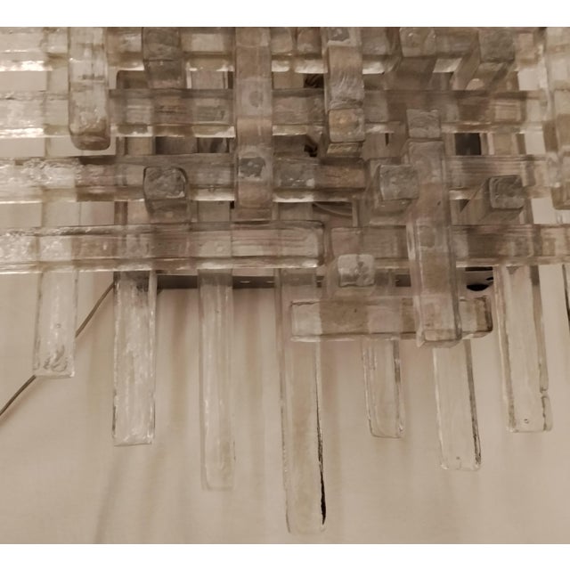 Large Glass Wall Sconce attributed to Poliarte, Murano, 1960s For Sale - Image 6 of 16