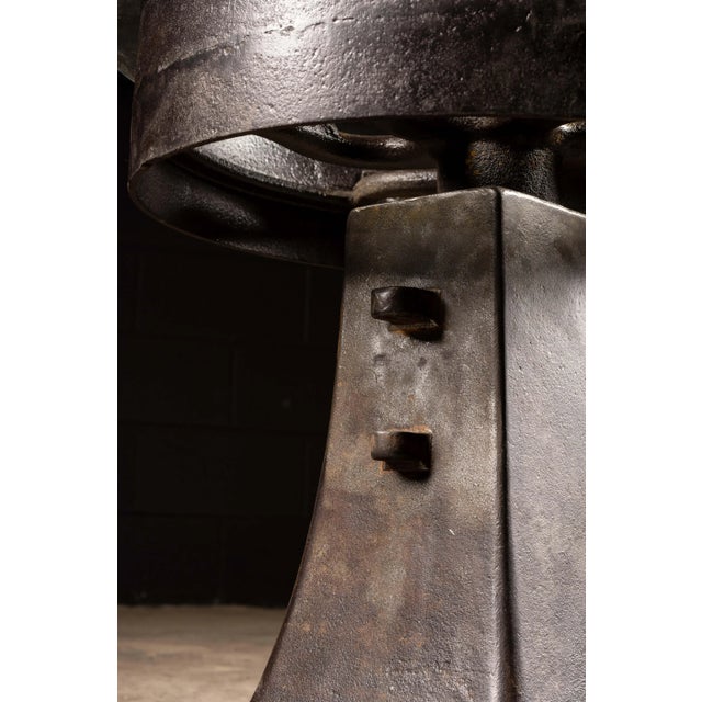 Cast Iron Coffee Table With Pulley Top For Sale In Chicago - Image 6 of 10