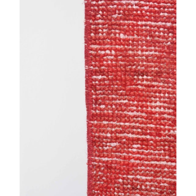 Turkish 1970s Vintage Turkish Handmade Wool Cotton Red Runner Rug For Sale - Image 3 of 11