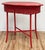 Mid 20th Century Vintage Weathered Red Wicker Table For Sale - Image 5 of 12