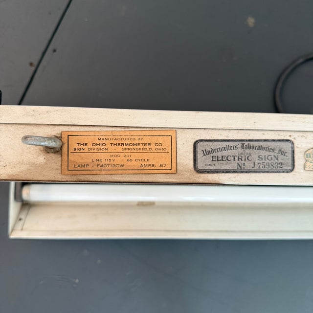 White Mid 20th Century Schaefer "Cold Beer" Lit Wall Sign Clock For Sale - Image 8 of 8