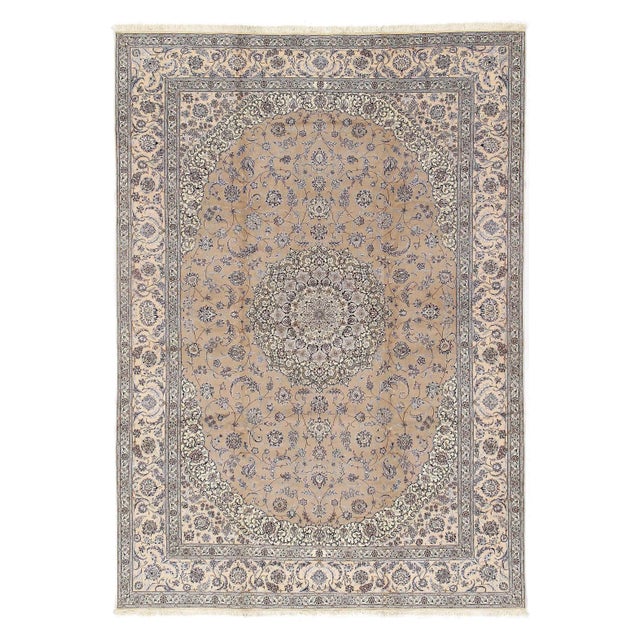 2020s Beige Persian Nain Silk & Wool 6 La For Sale In Washington DC - Image 6 of 6