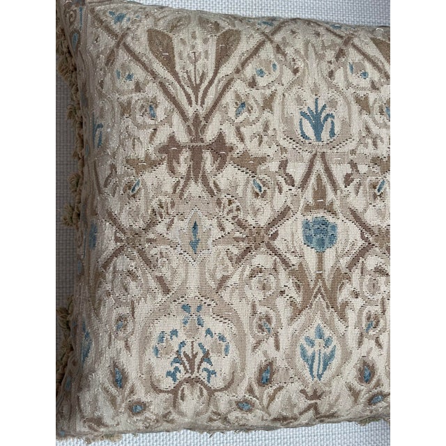 Antique Aubusson and Velvet Pillow For Sale - Image 4 of 7
