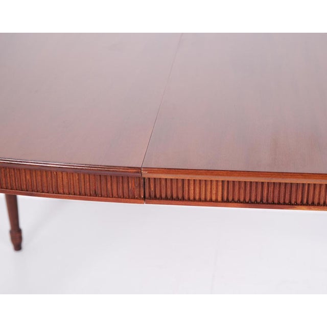 Gustavian Style Oval Mahogany Dining Table with 3 Extension Leaves, 1940s For Sale - Image 6 of 14