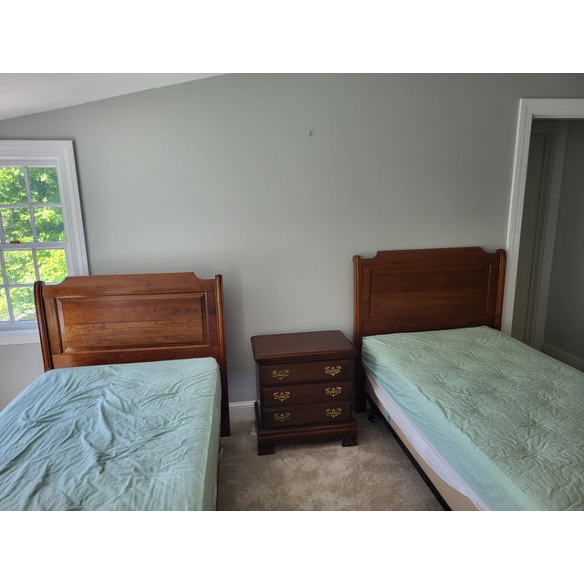 Stickley Audi & Co. matching twin headboards. Two matching headboards in great condition. Appears to be cherry, solid wood...
