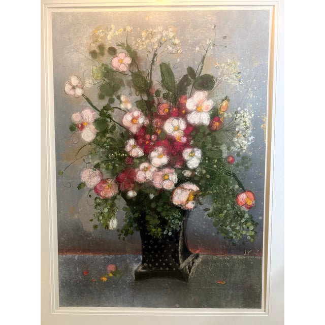 2000 - 2009 Aleah Koury Original Mixed Media Oil Painting 54” Gallery Framed For Sale - Image 5 of 5