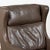 Mid-Century Modern Pair of Mid Century Danish Brown Leather Wingback Club Chairs For Sale - Image 3 of 9