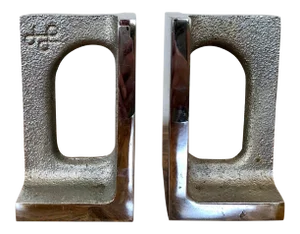 Bill Curry for Design Line Chrome Handle Bookends, Pair