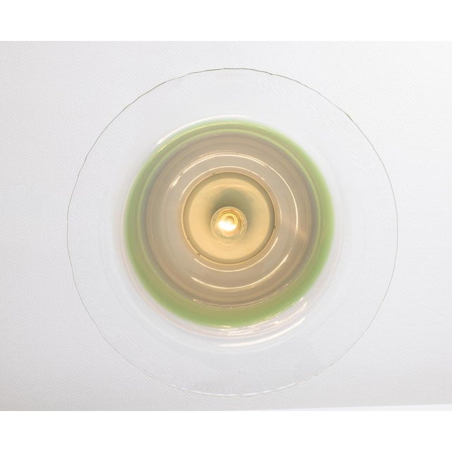 Large Green White Glass Pendant Light from Peill and Putzler, Germany, 1970s For Sale - Image 10 of 12