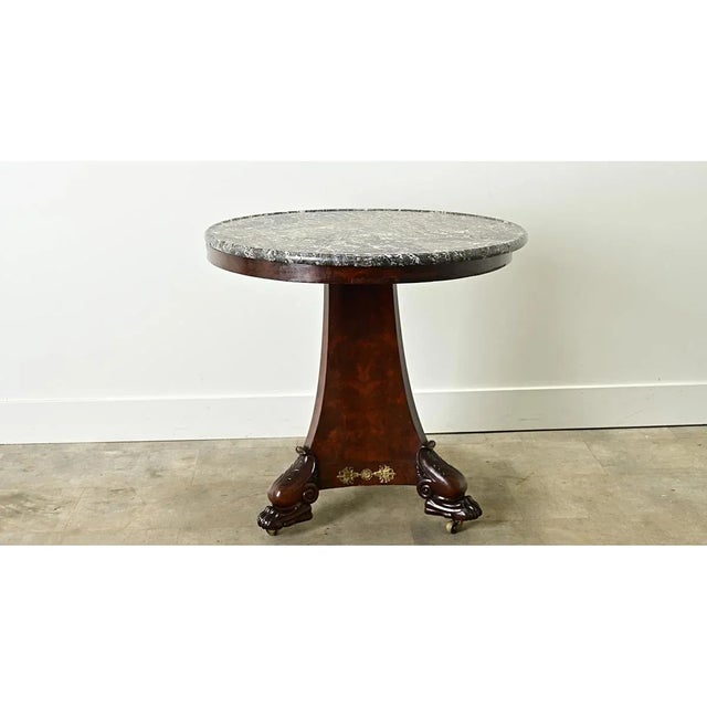 Brown French 19th Century Restauration Center Table For Sale - Image 8 of 12