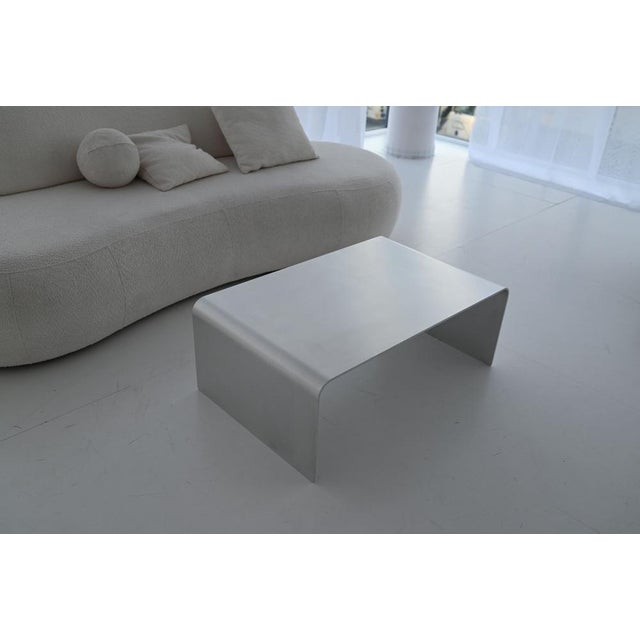 Sculptural Brushed Aluminum Coffee Table by Veliento For Sale - Image 15 of 17