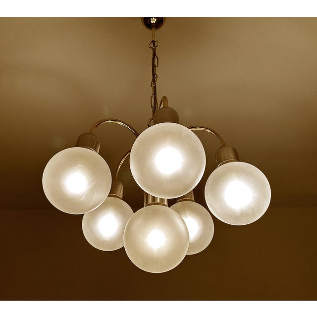 Mid-Century Modern Glass Cascade Chandelier, 1970s For Sale - Image 6 of 18