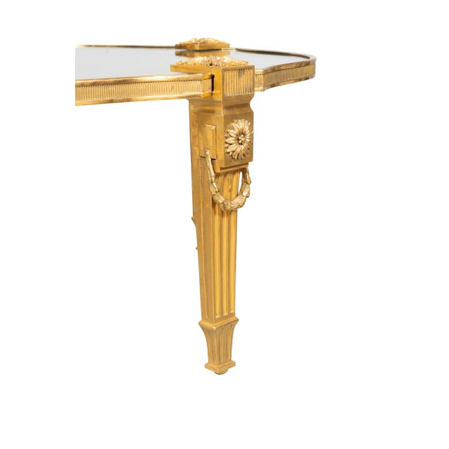 Late 20th Century p.e Guerin Bronze and Glass Coffee Table For Sale - Image 5 of 8