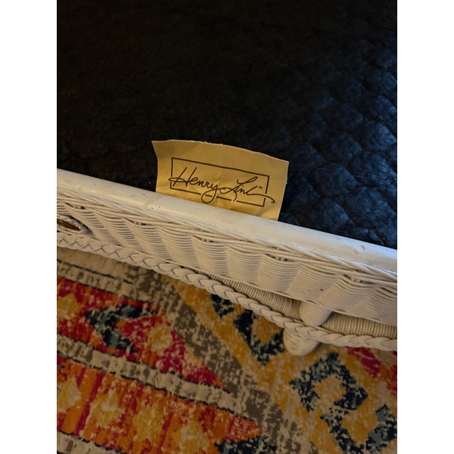 1980s Henry Link Wimbledon Wicker Sofa For Sale - Image 6 of 7