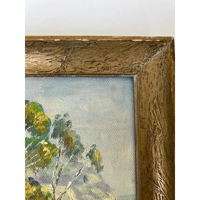 Wood 1950s Helen Hafer California Landscape Oil Painting, Framed For Sale - Image 7 of 12
