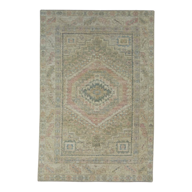 Turkish Oushak Rug 4'10" x 7'3" #17298 For Sale