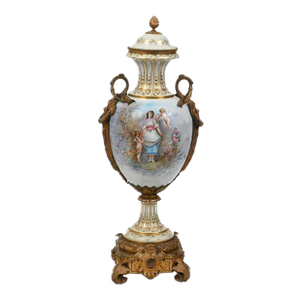 Large 19th-Century Sèvres Style Scenic Urn
