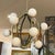 1950s Mid--Century Modern Brass and White Glass 12 Lights Chandelier by Stilnovo For Sale - Image 11 of 14