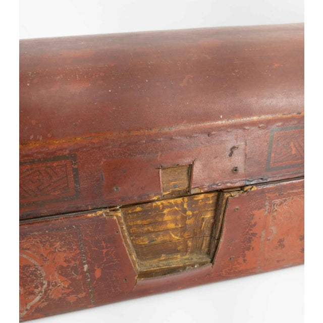 Chinese Red Leather and Silver Gilt Document Box For Sale In New York - Image 6 of 13