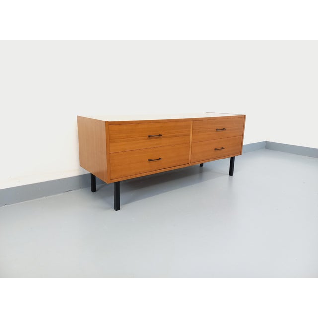 Small Vintage Sideboard in Teak and Metal, 1960s For Sale - Image 11 of 15
