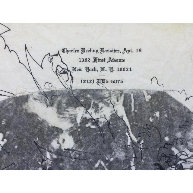 Charles Keeling Lassiter, Portrait, 1980, Mixed Media For Sale - Image 3 of 5